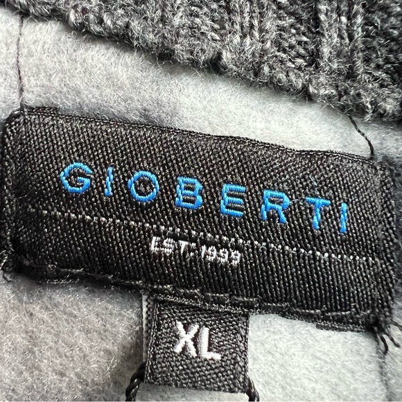 Gioberti Knitted Full Zip Block Design Cardigan Sweater Soft Brushed Flannel XL - Picture 9 of 13